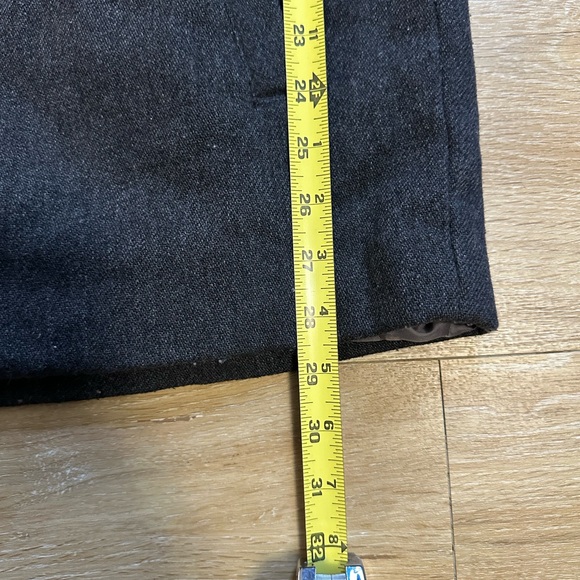 Eddie Bauer Mens Barn Coat Heavy Gray Wool Herringbone Chore Jacket Size Large - Picture 4 of 10